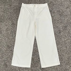 NWT J. Crew Wide Leg Off White Cropped Chino - Size 31